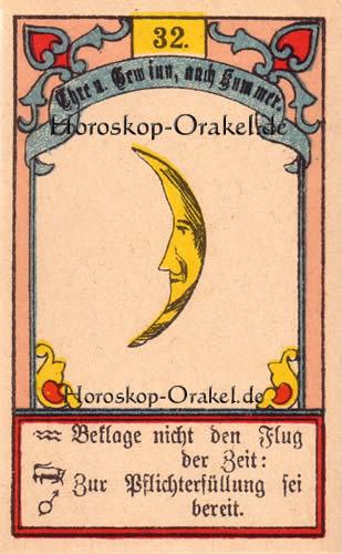 Tageskarte morgen der Mond